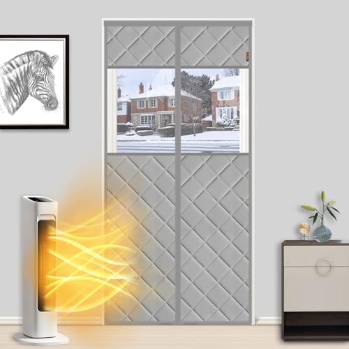 MAGZO Magnetic Thermal Insulated Door Curtain with...