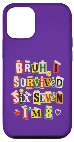 Bruh I Survived Six Seven I'm 8�� �g����m�[�g �X�}�z�P�[�X iPhone 12/12 Pro �p