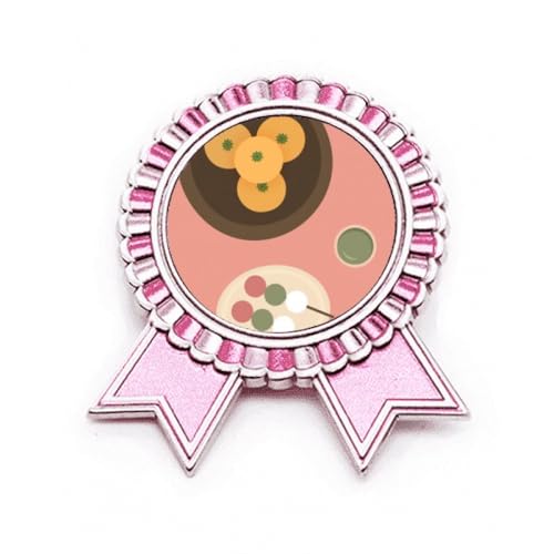 Broche rose nourriture japonaise pour personnaliser un sac lors d'un rdv