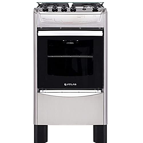 Fogão 4 bocas Inox Atlas New Fastcook com Acendimento Automático