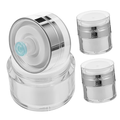 Ipetboom 3Piezas Crema Vacías Contenedores De Loción Prácticos Sin Aire Envases Cosméticos De Viaje Para Hidratantes y Crema Facial