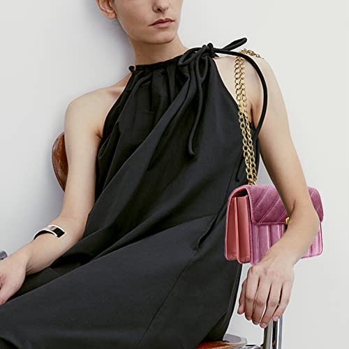 Aisi Women Quilted Velvet Clutch Handbags Wallet Chain Shoulder Crossbody Bags Evening Messenger Satchel Purse2