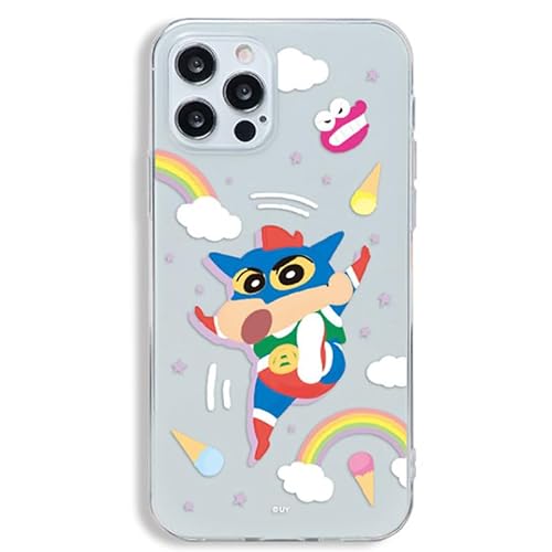 iPhone12 iPhone 12 Pro p P[X N񂿂 ANV RXv TPU  WF[ NAP[X y{z Crayon Shinchan New Crayon2 Clear S1 Case X}zP[X