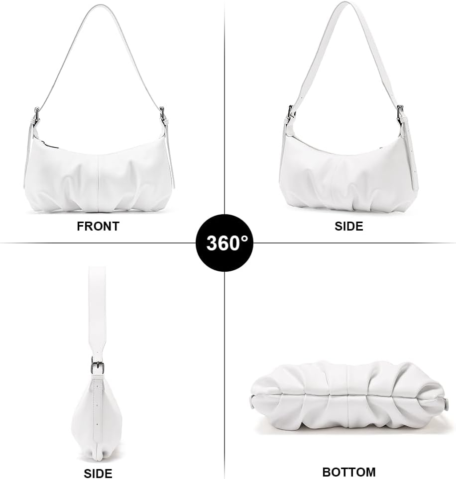 CLUCI Shoulder Bag,Purses for Women Dumpling Small Hobo Bags Vegan Leather Ladies Clutch with Adjustable Strap - Image 5