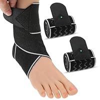 Heclia Knöchelbandage für verstauchten Knöchel 2 Stück verstellbare Stützfußbandagen Knöchelstütze für Frauen und Männer Knöchelkompressionsmanschette Achillessehnenentzündung Plantarfasziitis