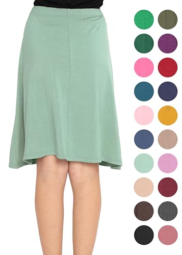 Image of STRETCH IS COMFORT Girls Skirts Flowy A Line Knee Length and Ankle Length | Elastic Waist, Kids School Skirt, Girls Maxi Skirt, Black Skirt For Girls, Faldas Para Ninas, Girls Long Skirt, Long skirts