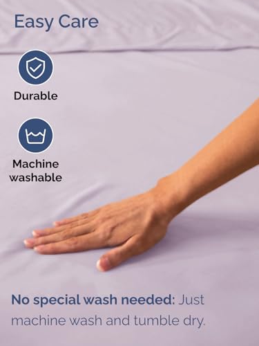 Image of Extra Deep Cal King Fitted Sheet - Single Fitted Sheet - Light Lavender | Easily Fits 18 inch to 24 inch Mattress, Soft, Wrinkle Free, Breathable & Comfy, Extra Deep Pockets Hotel Luxury Fitted Sheet