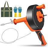 Rohrreinigungsspirale- Ideale Abflussspirale für eine umweltfreundliche Rohrreinigung-13m elektroplattierte Feder - Ideal für Küchen- und Badezimmerabflüsse - Perfektes Werkzeug für DIY-Enthusiasten