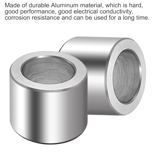 10 pack m8 aluminum spacers 82mm id x 12mm od x 10 mm length round spacer unthreaded standoff bushing plain finish metal spacer 516 inch id screw standoff fits 516in or m8 screw bolts