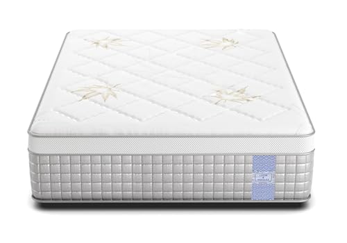 Image of LOOM & NEEDLES 75x48x6 Inches Double Size Mattress | Hybrid Latex Pocket Spring Mattress | Zero Gravity Partner Disturbance | 5 Zoned Euro Top 7 Layer Medium Firm Memory Gel Foam Eurotop Mattresses