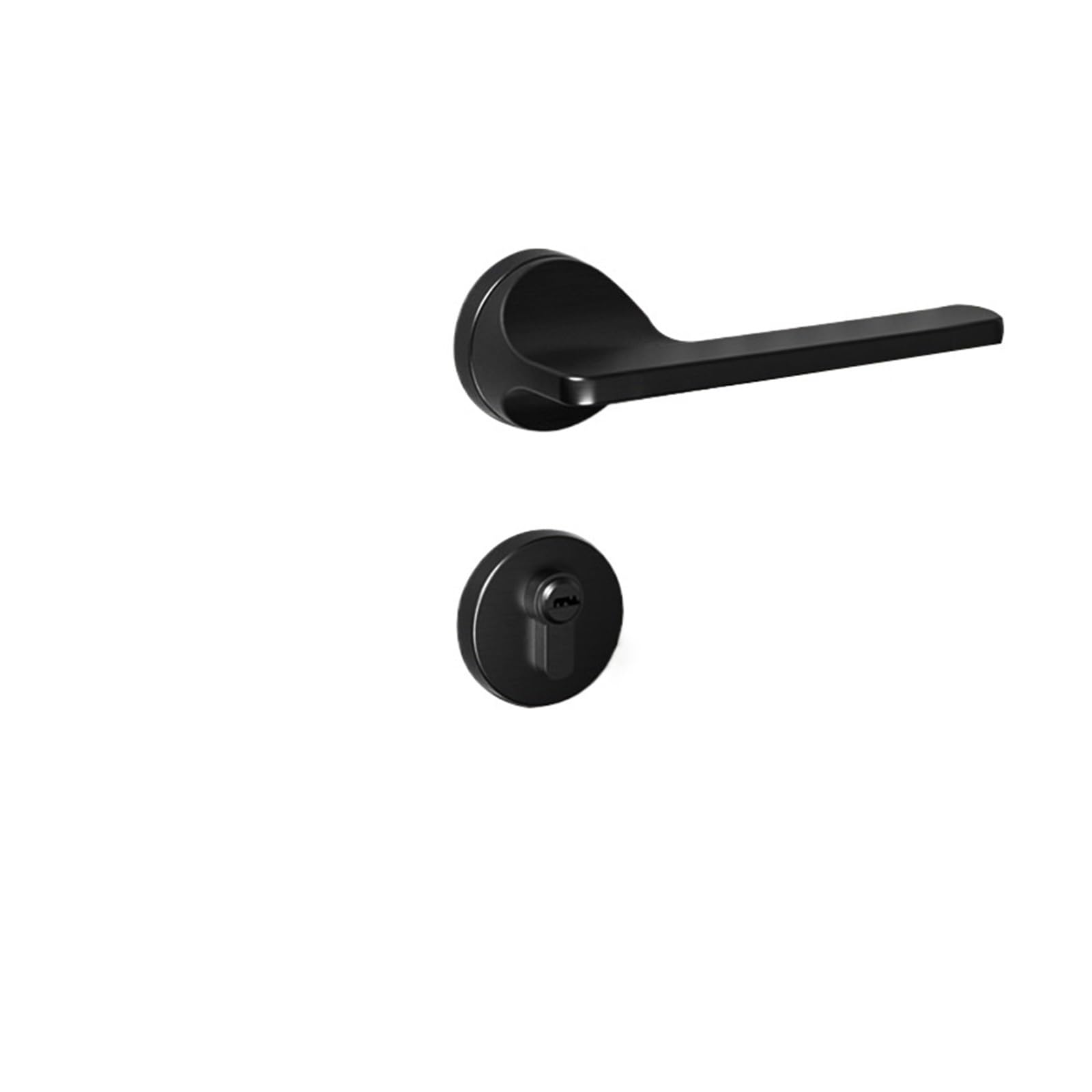 NYRXRYTCA Door Lock Indoor Bedroom Door Lock Black Split Lock zinc Alloy Handle Lock Minimalist Magnetic Silent Door Lock(Yahei 7255 magnetic 1)