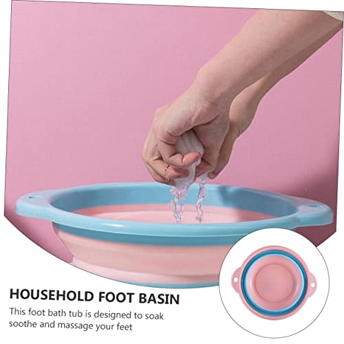 Cubeta plegable para baño de pies color rosa miniatura 5