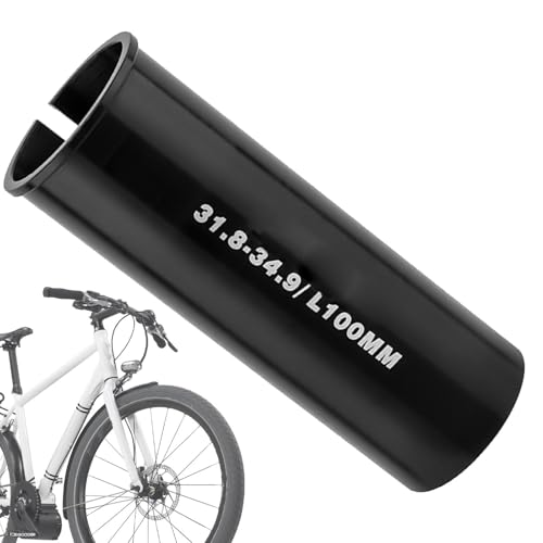Arandela para tija de sillín de bicicleta, adaptador de tija de sillín, manguito de conversión de Shim, adaptador de tubo de asiento de 100 mm de longitud, manguito reductor de aleación de aluminio