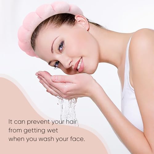 DRESHOW Spa Headband for Women Sponge Headband for Washing Face Clouds Soft Terry Cloth Makeup Skincare Headbands - Image 2