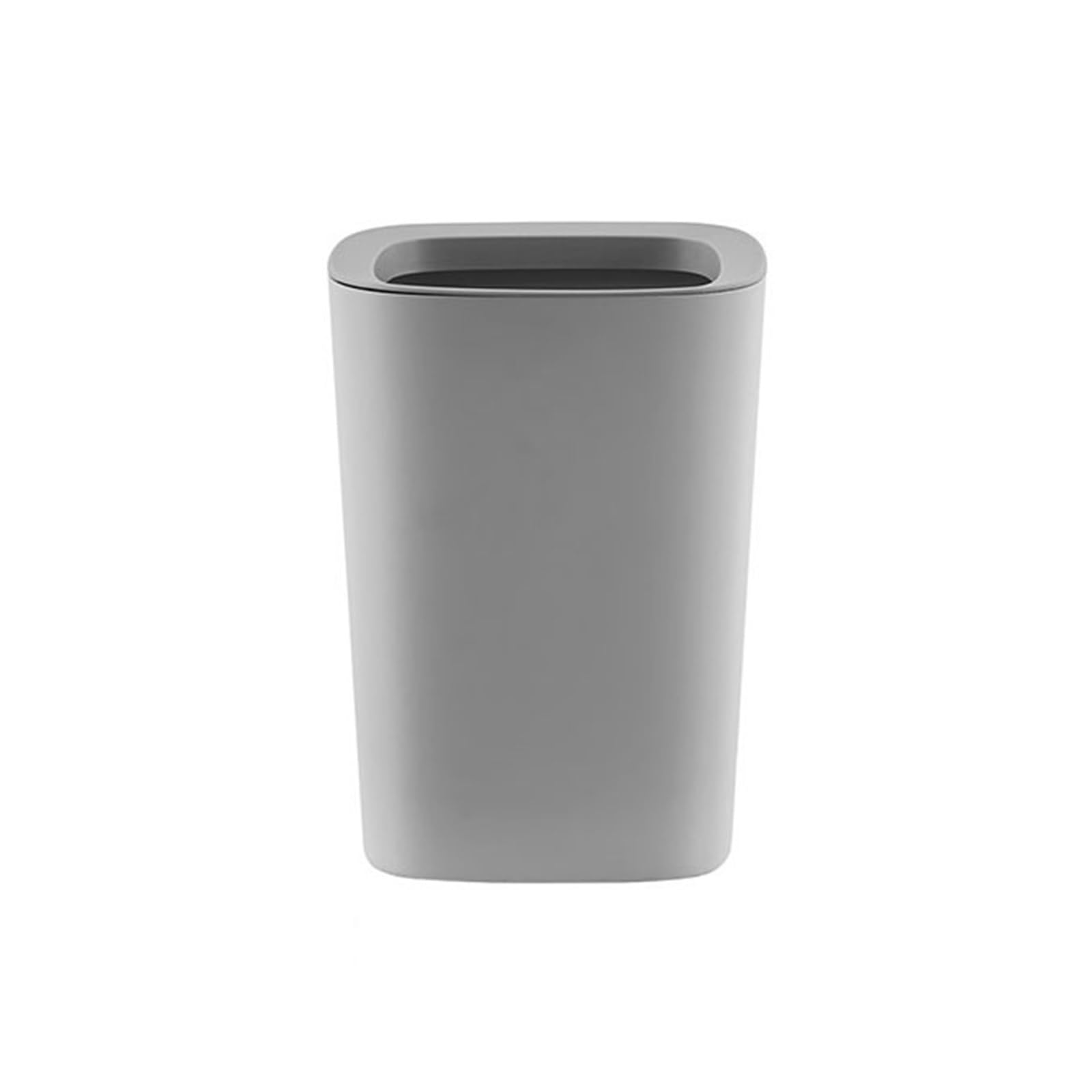 V2t9R4m7 Waste Bin Small Trash Can, 15 L Wastebasket for Home Kitchen Office Bathroom Trash Can(Gris)