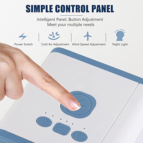 Homeleader Personal Air Conditioner, Mini Air Cooler, Portable Air Conditioner Fan with USB & LED, for Home/Office/Car/Outdoor