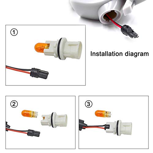 Smoke Lens Amber LED Front Bumper Side Marker Light Kits for 2010-2013 Mercedes-Benz W212 E-Class Pre-LCI E350 E550 E63 AMG Sedan/Wagon Driver Fender Turn Signal Sidemarker Lamps Replacements