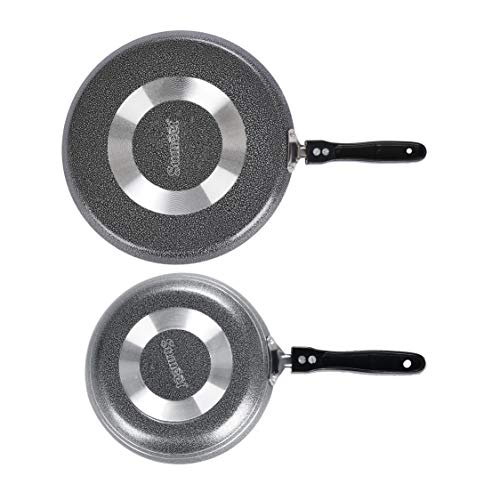 Image of SUMEET Aluminium Non Stick Plata Cookware Set (Silver, Dosa Tawa - 26.5Cm Dia, Tapper pan - 0.6Ltr - 20Cm Dia)