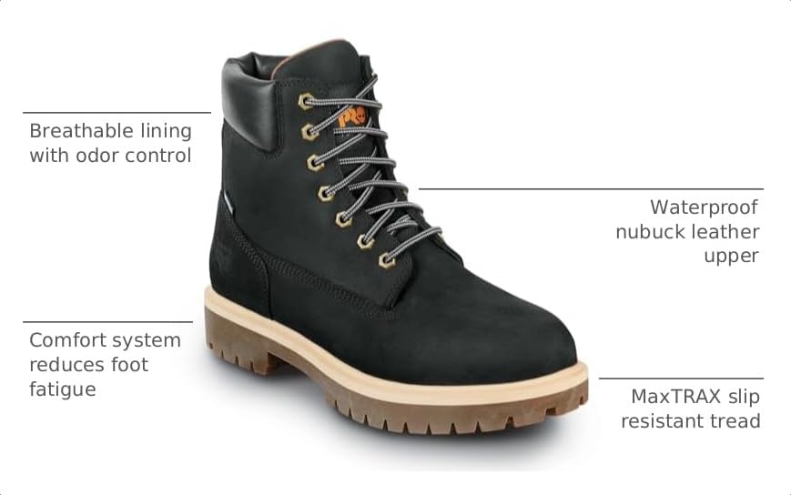 Image of Timberland PRO Men's 6 Direct Attach MaxTRAX Soft Toe Waterproof Insulated Boot