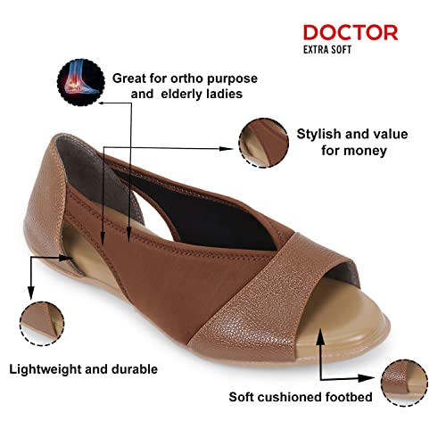 Image of DOCTOR EXTRA SOFT Women's Sandals Ortho Care Orthopaedic Diabetic Daily Use DR Sole Footwear Casual Stylish Chappals Slippers for Ladies & Girl's 2122