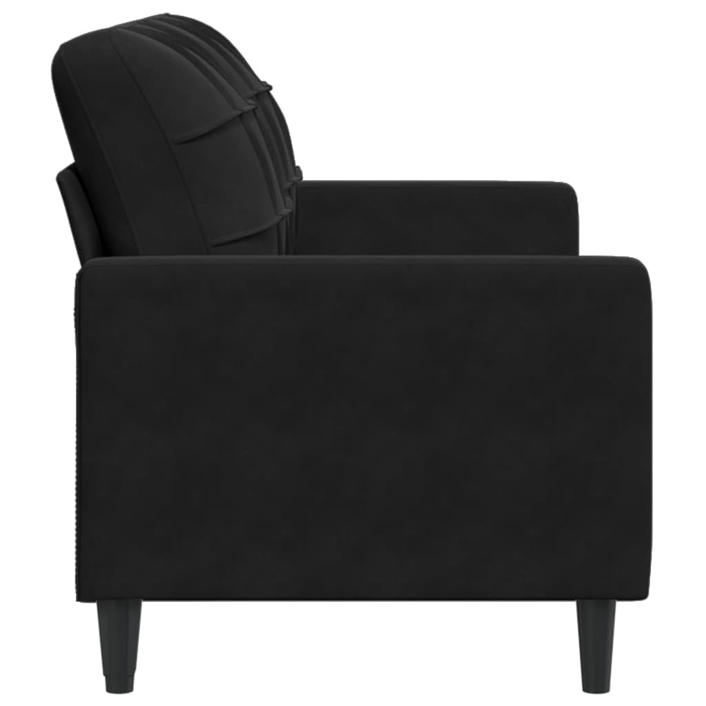 vidaXL Sofá de 2 plazas Terciopelo Negro 140 cm, sofá, loveseat, sofá de salón, sofás, sofá tapizado, Asientos de salón, sofá de 2 Personas