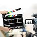 Film Action Clapperboard, Clear Sound Acrylic Director Clapperboard for Camera Photography for Video Production