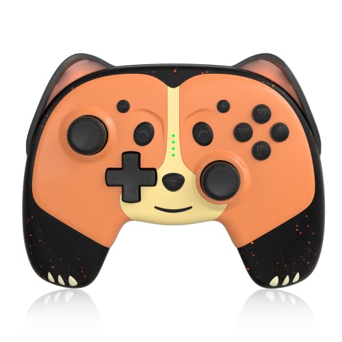 PowerLead Manette sans Fil pour Nintendo Switch, Manette Cute Pro pour Switch, Manette de Jeu Kawaii Cartoon Compatible avec Switch Lite OLED avec Fonction de Réveil et Vibration Turbo