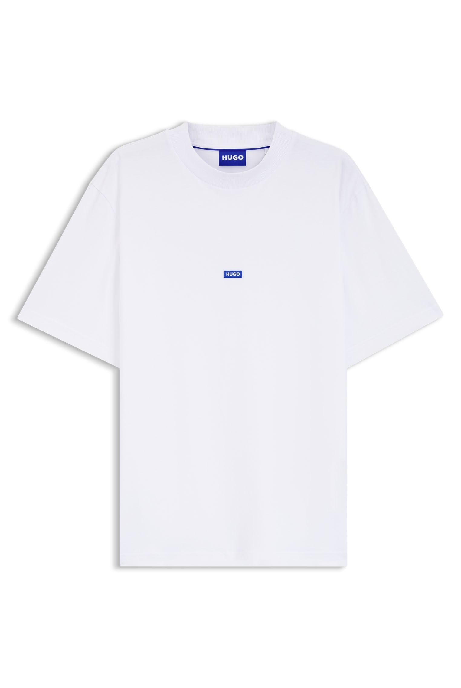 HUGO Herren Nieros T-Shirt aus Baumwoll-Jersey mit Logo-Badge