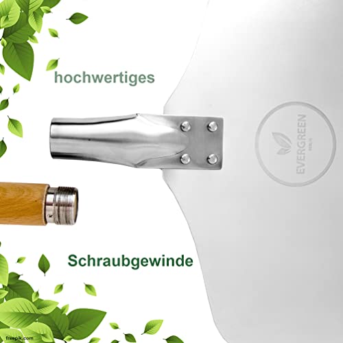 Foto von EVERGREEN BERLIN - Pizzaschieber - DAS ORIGINAL - Premium Pizzaschaufel - Pizza Schieber aus Alu + Buchenholz - Griff teilbar - Pizzawender für Pizza Passion - Pizzaheber - Brotschieber - Tortenretter