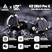Linsoul KZ ZS10 PRO X Upgraded 1DD+4BA Hybrid Driver HiFi in Ear Earphones IEM with Alloy Faceplate, Detachable Silver-Plated Recessed 2Pin Cable for Audiophile Musician DJ Stage(Without Mic)