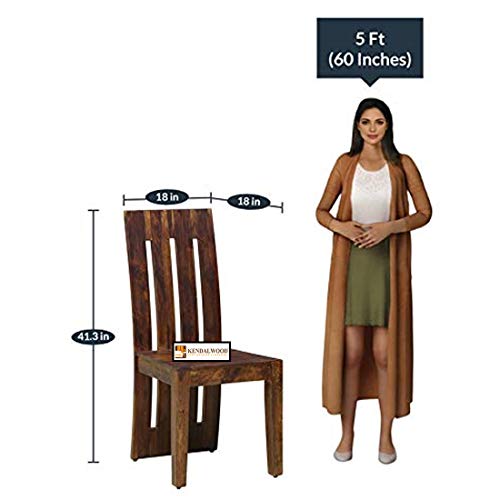 Image of KENDALWOOD Furniture Sheesham Wood Dining Table with 6 Seater with 1 Bench |1 Year Warranty | 6 Seater Dining Set- Dining Room Furniture (Finish Color:-Teak Finish) -DIY(Do-It-Yourself)