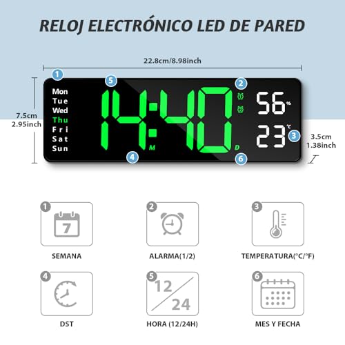 El Mejor Listado de Reloj para Pared del mes. 21 Reloj para Pared marca LISAPRO (3)