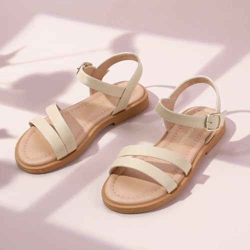 Image of PANDNAINJIA Girls Sandals Open Toe Toddler Kids Dress Summer Shoes
