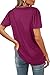 WIHOLL Square Neck Tops for Women Short Sleeve Summer Tops Loose Fit Beach Fashion Business Casual Outfits for Women 2026 Purple XL