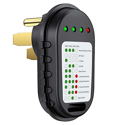 Funomo FUN-50AMP-BLACK Rv Circuit Analyzer, Rv Power Pedestal Tester 50 Amp Etl Listed cover