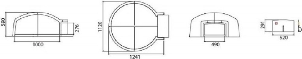 FORNO A LEGNA REFRATTARIO UNISTARA LINEA CASA ø 110 cm 5/6 PIZZE