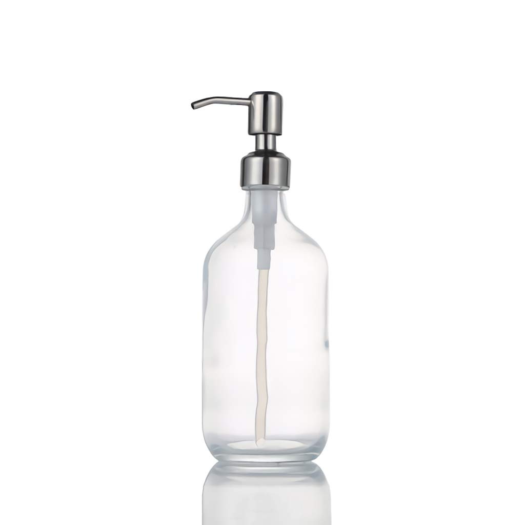 Dispensadores de loción y de jabó Dispensador de jabón de vidrio libre de plomo Botella de bomba de gran capacidad para limpiar el dispensador de loción fácil de limpiar es adecuado para una variedad