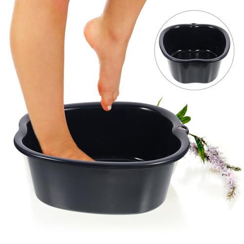 Bañera de pies negra de plástico con nodos de masaje miniatura 5