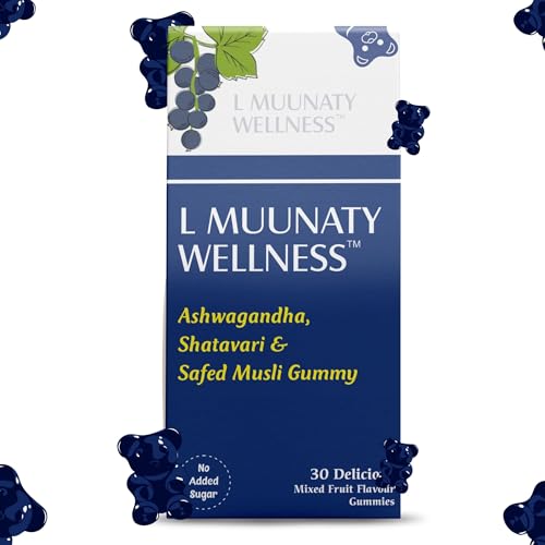 Image of Shatavari Ashwagandha Safed Musli Gummies | Herbal Supplement for Stress Support, Energy & Hormonal Balance | Vegan, Sugar Free | 90 Gummies (Pack of 3)