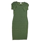 Lularoe Julia a XX-Small (XXS) Stripe Green Form Fitting Knee Length Dress fits Womens Sizes 00-0 XXS-215