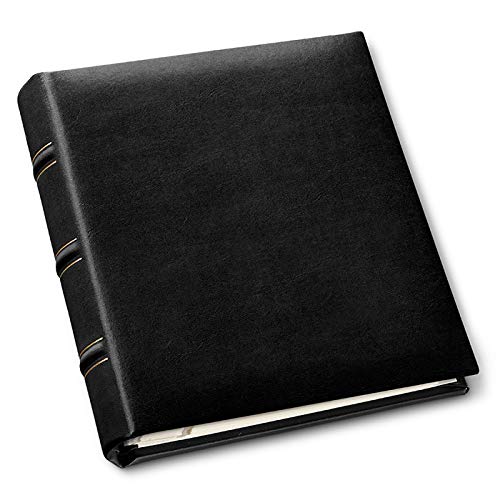 Leather Travel Photo Album by Gallery Leather - Acadia Black, 6.5" x 5.5"