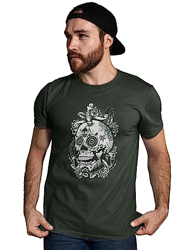 UNiOWN STORE Skull Tatooded with Flowers (Green T) – Foremost Gifting Material for Your Friends and Close Ones UNiOWN STORE Skull Tatooded with Flowers (Green T) – Foremost Gifting Material for Your Friends and Close Ones
