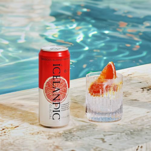 Image of Icelandic Glacial Sparkling Water, Tarocco Blood Orange, 330mL (Pack of 10)