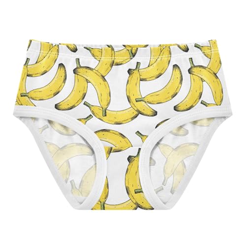 Little Girls' Soft Cotton Underwear Kids Breathable Comfort Banana Panties Briefs Toddler