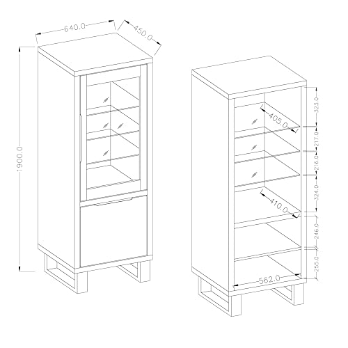 Lomadox Wohnwand inkl. Couchtisch in Wotan Eiche Nb., B/H/T ca. 394/190/50 cm – Bild 4
