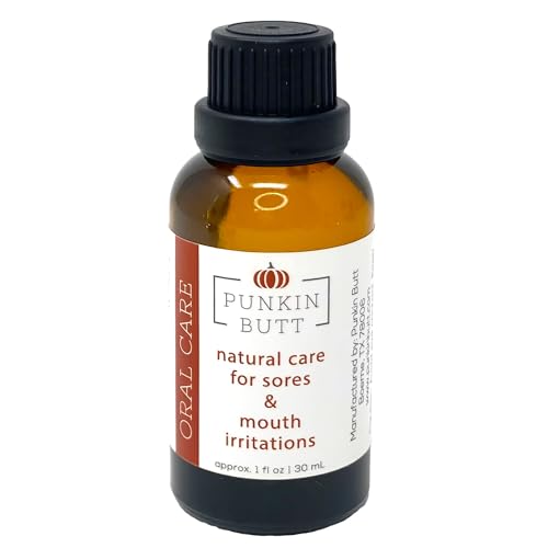 Image of Punkin Butt Teething Oil for Adults, Soothing Oral Care for Mouth Irritations, Gums & Sores, Herbal-Infused Blend with Essential Oils, 1oz Bottle with Dispensing Tip