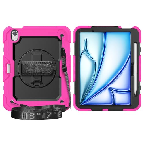 Coque iPad Air 11 M3 de protection robuste finition rose de qualité