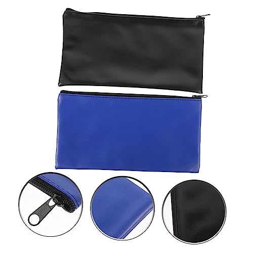 2Pcs Zippered Money Bag Portable Travel Pouch for Cash Cosmetics Toiletries Durable Multifunctional Storage4
