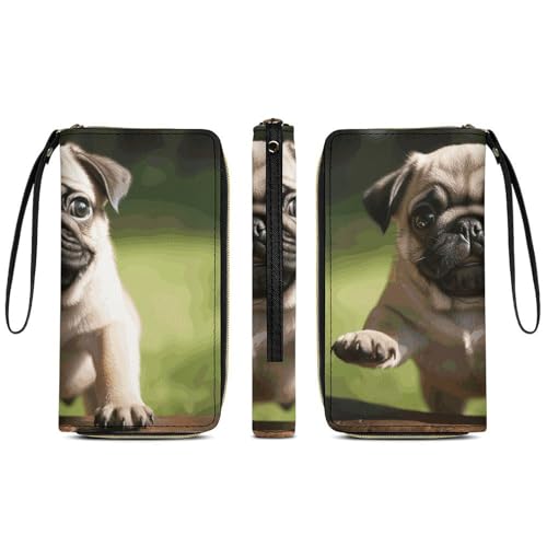 Porte-cartes cuir imprimé jardin outil rangement contre perte de badge - 3
