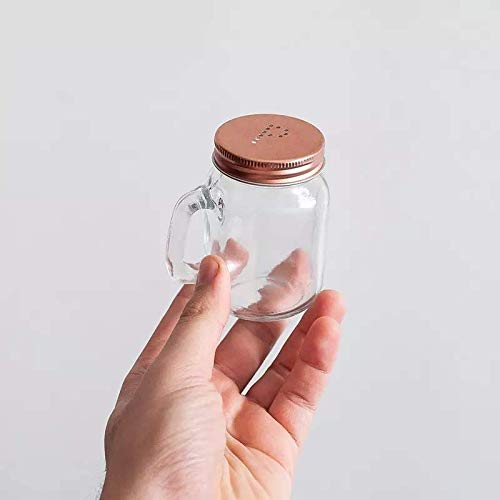 Porta Condimentos Vidro Wincy 2 peças Com Alça Rose 120ml